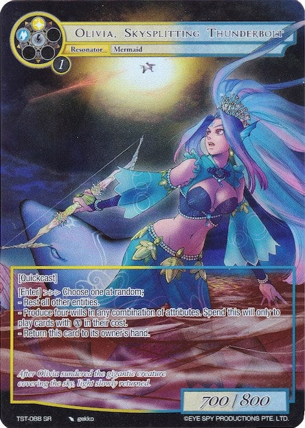 Olivia Skysplitting Thunderbolt (Full Art) (88) [TST] - Force of Will Single