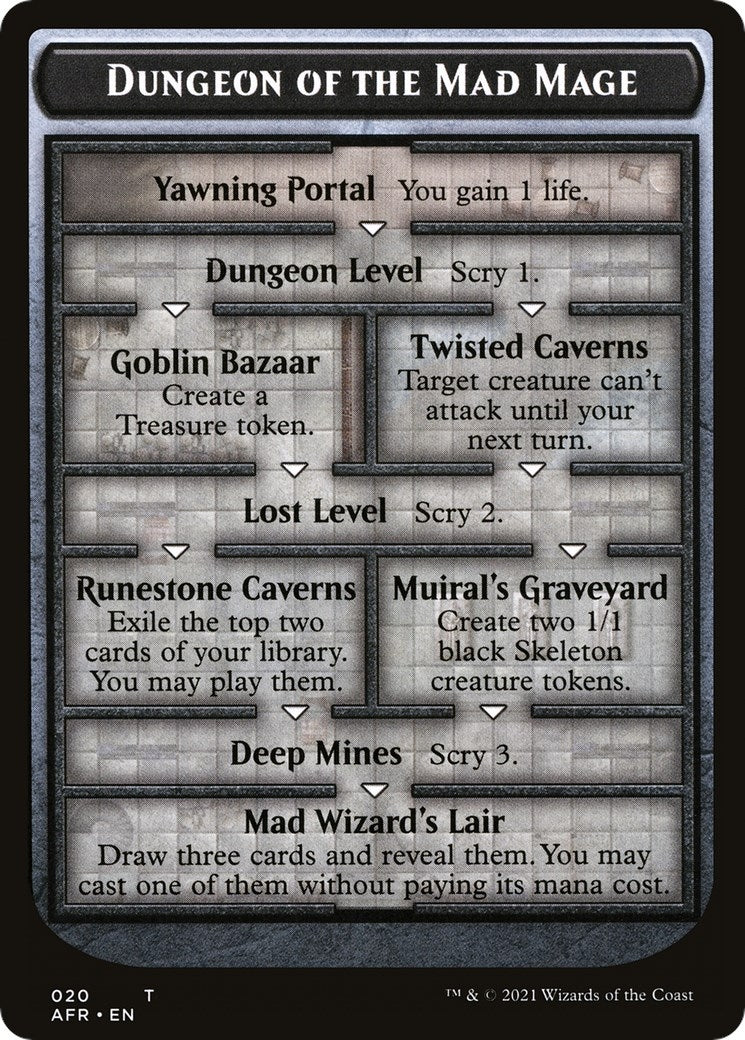 Dungeon of the Mad Mage // Tomb of Annihilation Double-sided Token (0) [AFR] - MTG Single