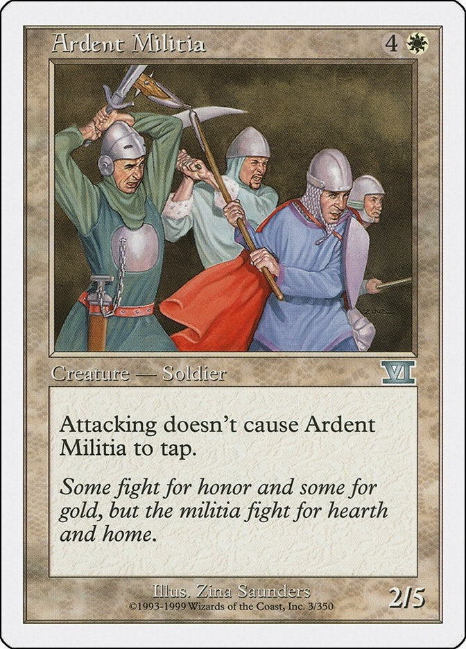 Ardent Militia (3) [6ED] - MTG Single