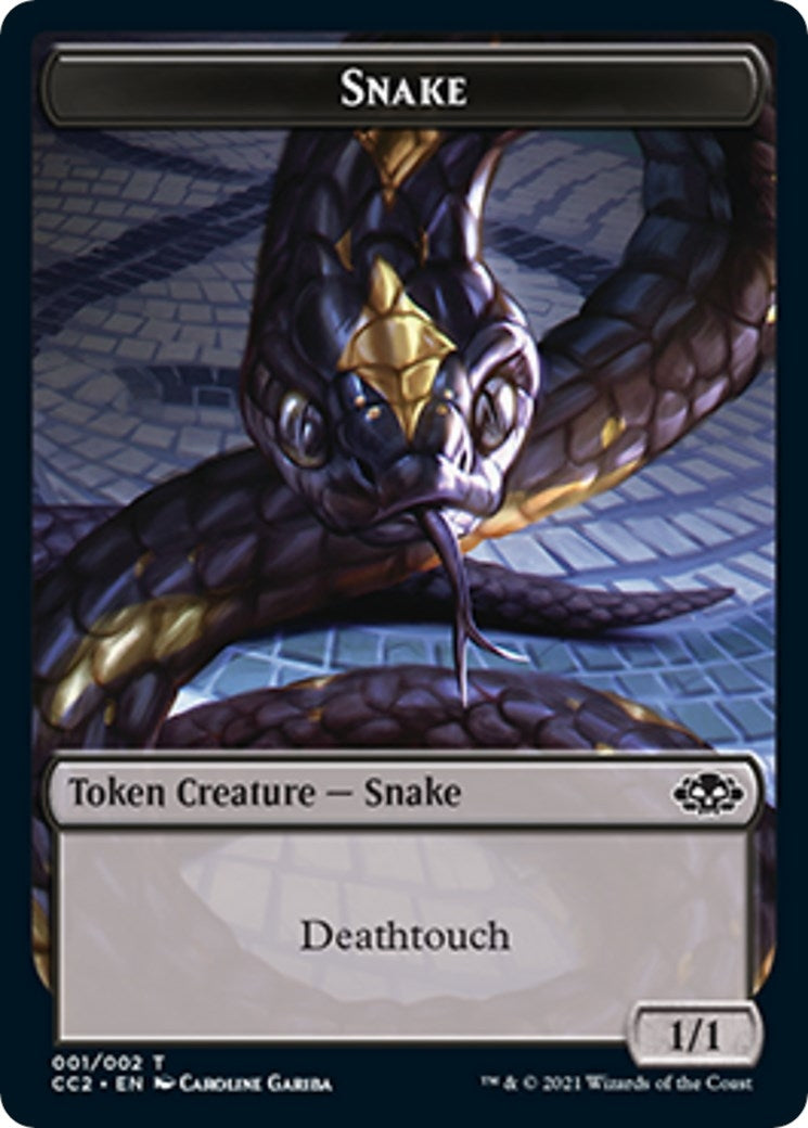 Snake // Zombie Double-Sided Token (0) [CC2] - MTG Single