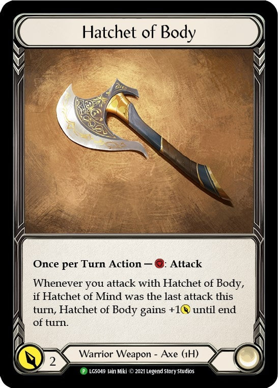 Hatchet of Body (49) [PR] - Flesh and Blood TCG Single