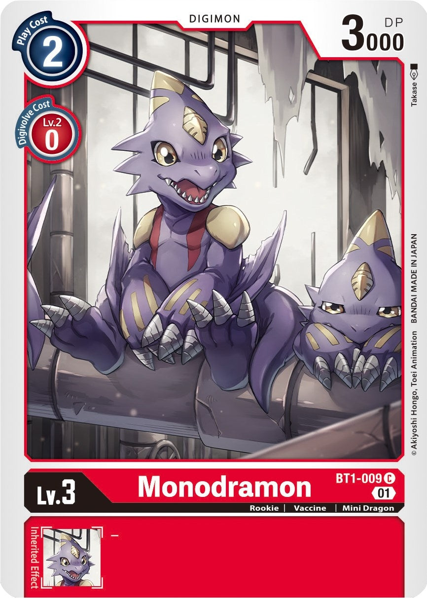 Monodramon - BT1-009 (Alternate Art) (1009) [ST-7] - Digimon Card Game Single