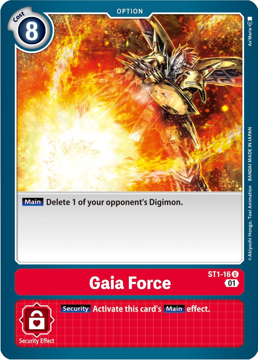 Gaia Force - ST1-16 (Alternate Art) (116) [ST-7] - Digimon Card Game Single