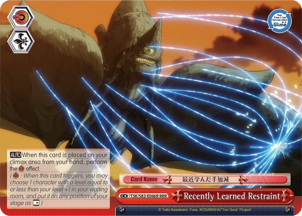 Recently Learned Restraint (RRR) (82066) [TSK/S82] - Weiss Schwarz Single