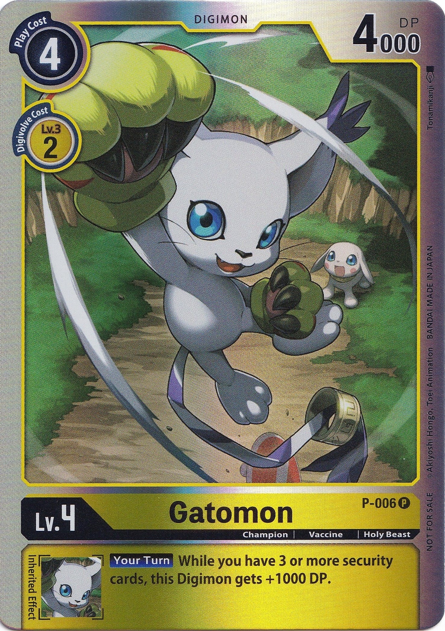 Gatomon - P-006 (Rainbow Foil) (6) [D-PR] - Digimon Card Game Single