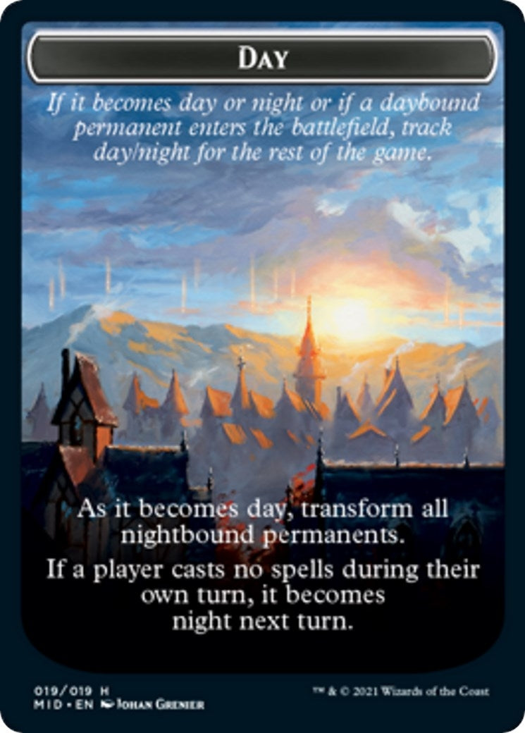 Day // Night Double-sided Token (0) [MID] - MTG Single