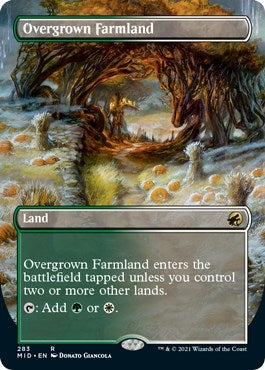 Overgrown Farmland (Borderless) (283) [MID] - MTG Single