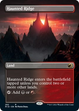 Haunted Ridge (Borderless) (282) [MID] - MTG Single