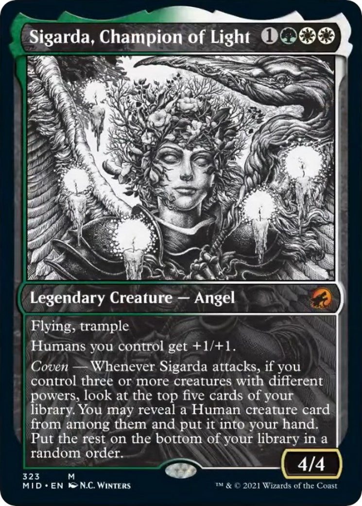 Sigarda Champion of Light (Showcase) (323) [MID] - MTG Single