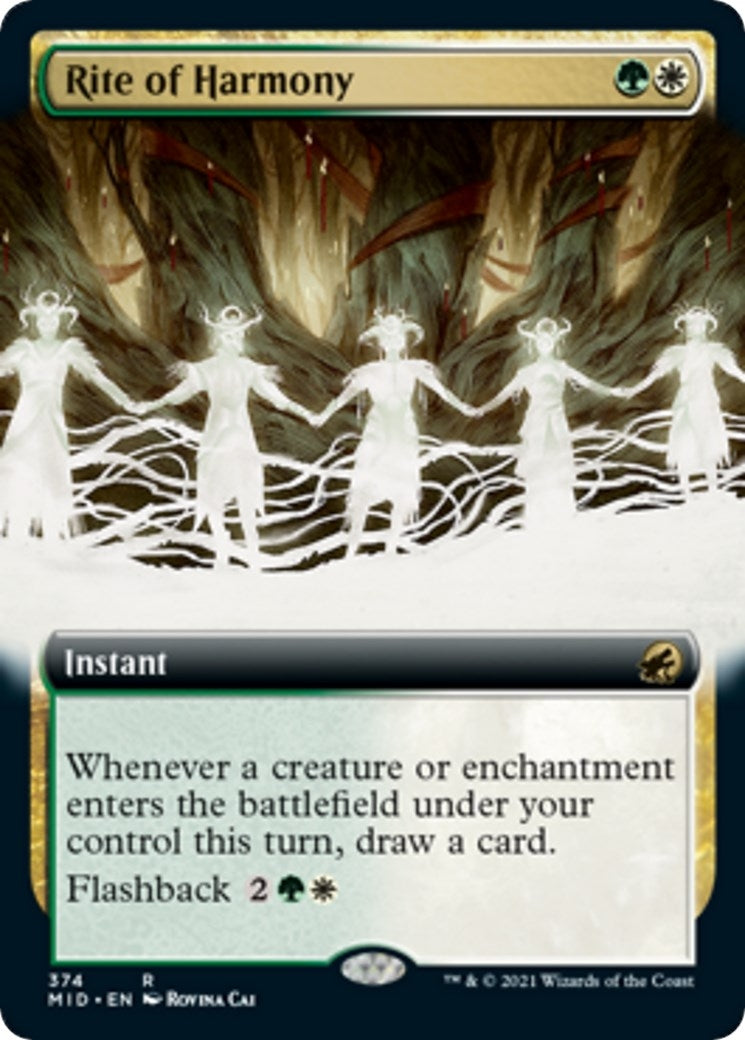Rite of Harmony (Extended Art) (374) [MID] - MTG Single
