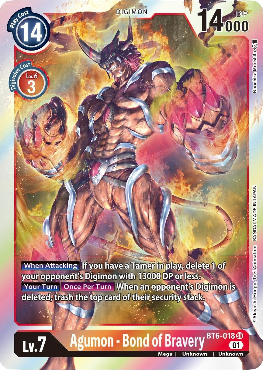 Agumon - Bond of Bravery (6018) [BT06] - Digimon Card Game Single