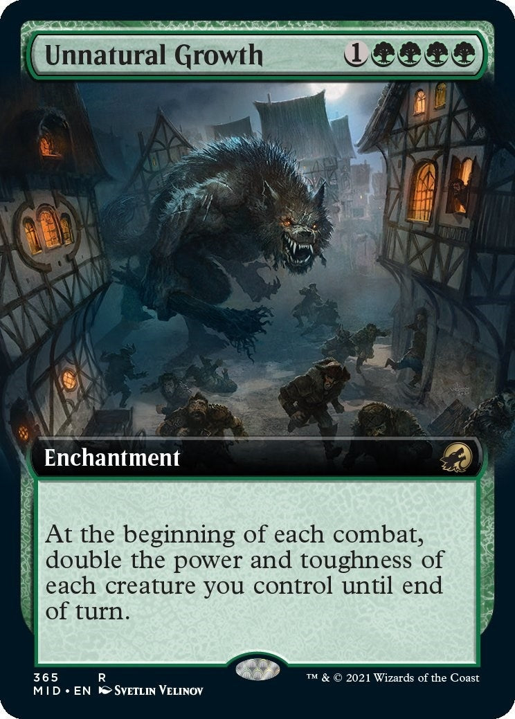 Unnatural Growth (Extended Art) (365) [MID] - MTG Single