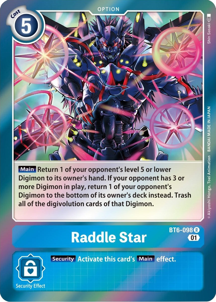 Raddle Star (6098) [BT06] - Digimon Card Game Single