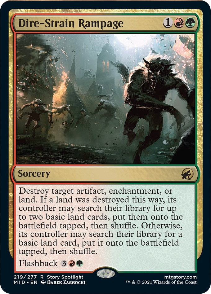 Dire-Strain Rampage (219) [MID] - MTG Single