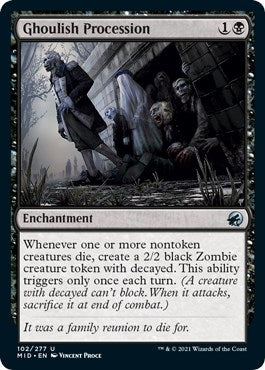 Ghoulish Procession (102) [MID] - MTG Single