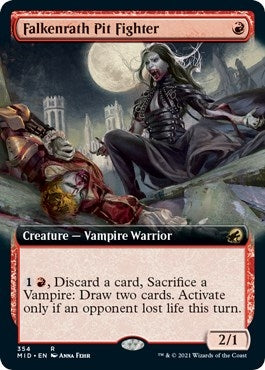 Falkenrath Pit Fighter (Extended Art) (354) [MID] - MTG Single