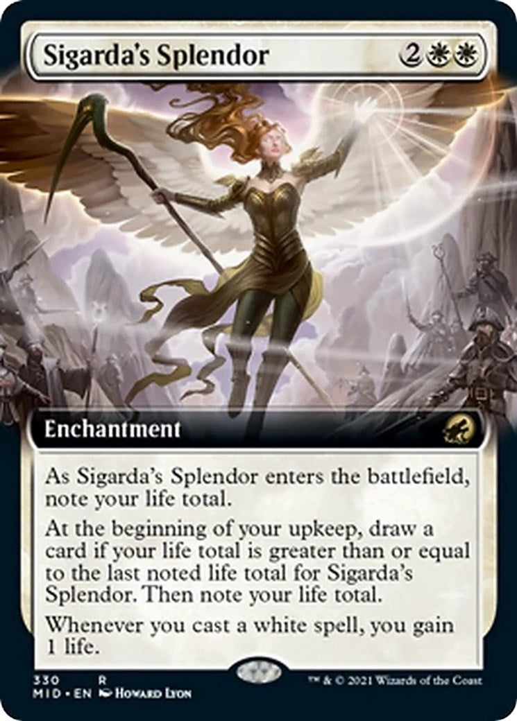 Sigarda’s Splendor (Extended Art) (330) [MID] - MTG Single