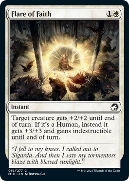 Flare of Faith (19) [MID] - MTG Single