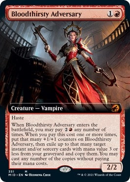 Bloodthirsty Adversary (Extended Art) (351) [MID] - MTG Single