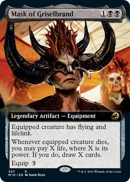 Mask of Griselbrand (Extended Art) (347) [MID] - MTG Single