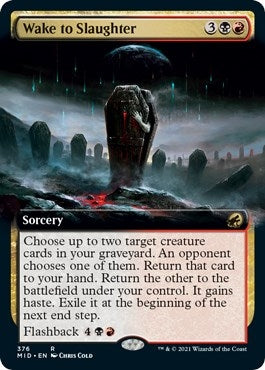 Wake to Slaughter (Extended Art) (376) [MID] - MTG Single