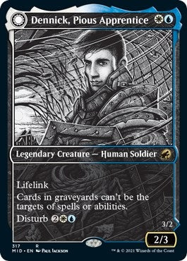 Dennick Pious Apprentice (Showcase) (317) [MID] - MTG Single