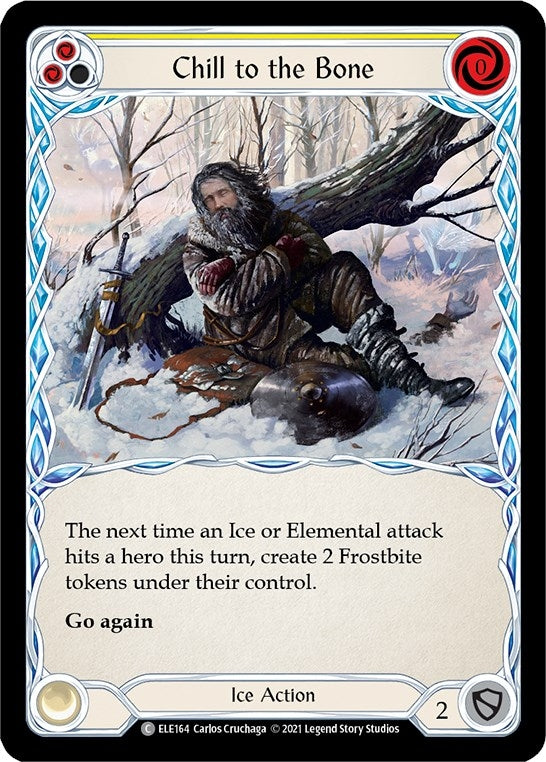 Chill to the Bone (Yellow) (164) [ELE] - Flesh and Blood TCG Single