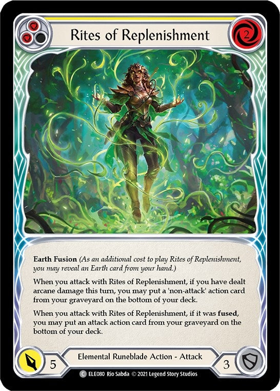 Rites of Replenishment (Yellow) (80) [ELE] - Flesh and Blood TCG Single