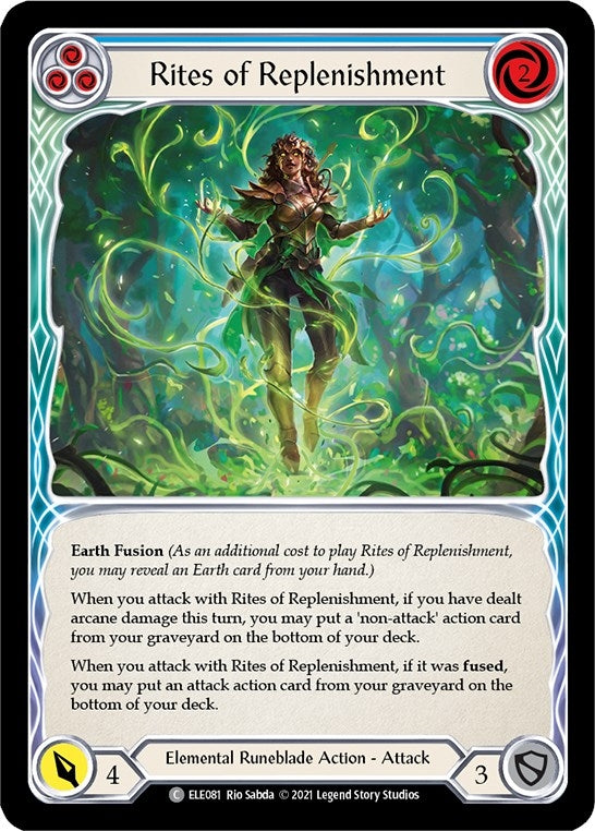 Rites of Replenishment (Blue) (81) [ELE] - Flesh and Blood TCG Single