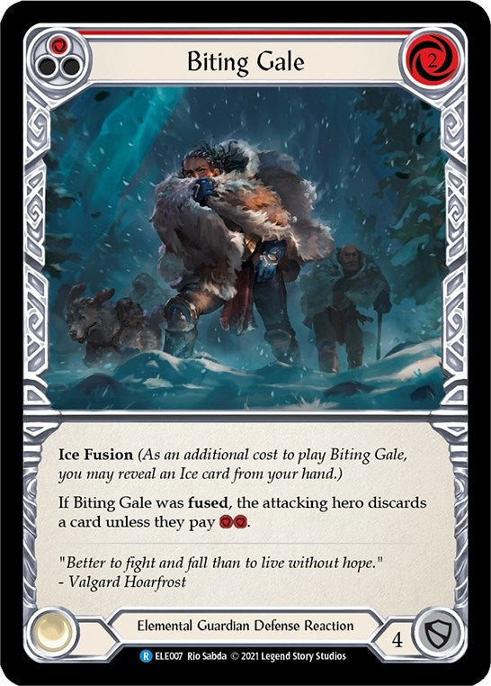 Biting Gale (Red) (7) [ELE] - Flesh and Blood TCG Single