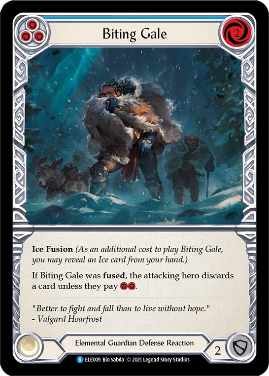 Biting Gale (Blue) (9) [ELE] - Flesh and Blood TCG Single