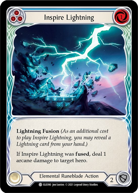 Inspire Lightning (Blue) (90) [ELE] - Flesh and Blood TCG Single