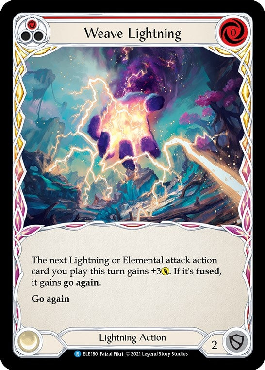 Weave Lightning (Red) (180) [ELE] - Flesh and Blood TCG Single
