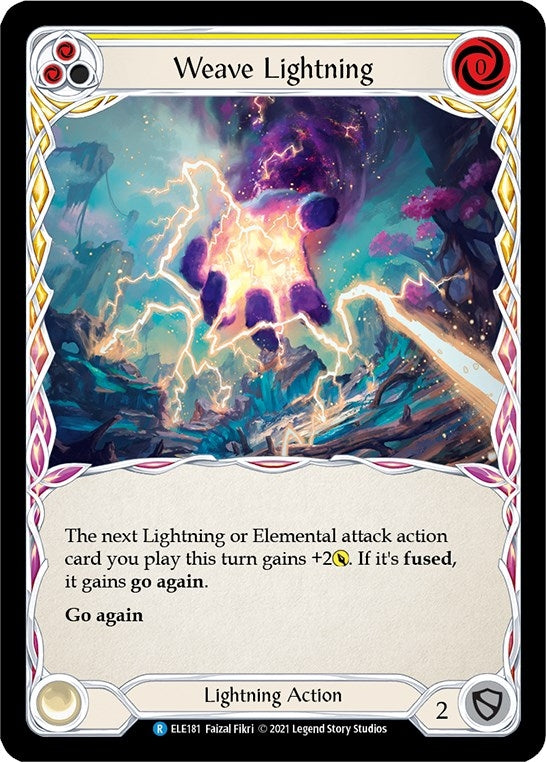 Weave Lightning (Yellow) (181) [ELE] - Flesh and Blood TCG Single