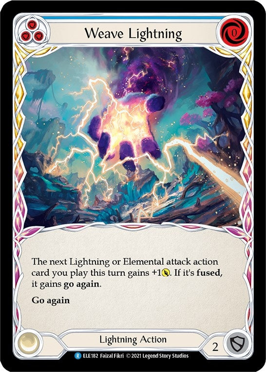 Weave Lightning (Blue) (182) [ELE] - Flesh and Blood TCG Single