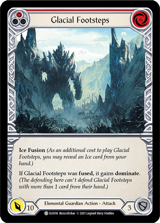 Glacial Footsteps (Red) (16) [ELE] - Flesh and Blood TCG Single