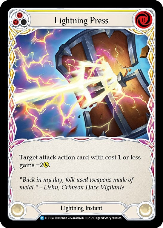 Lightning Press (Yellow) (184) [ELE] - Flesh and Blood TCG Single