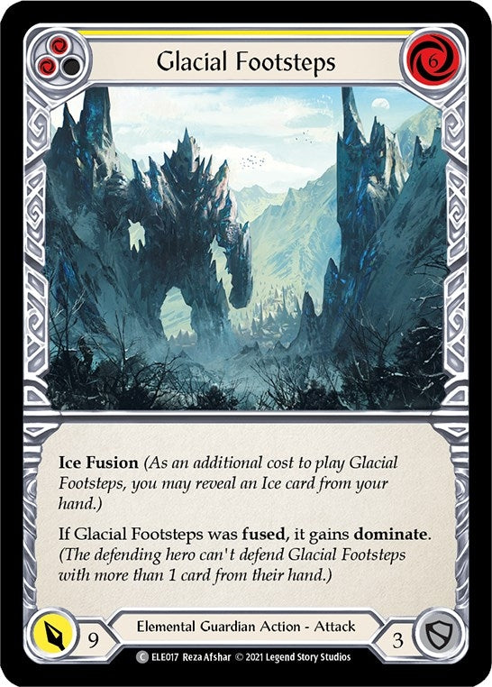 Glacial Footsteps (Yellow) (17) [ELE] - Flesh and Blood TCG Single