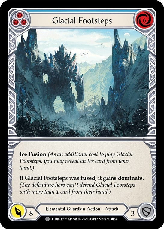 Glacial Footsteps (Blue) (18) [ELE] - Flesh and Blood TCG Single