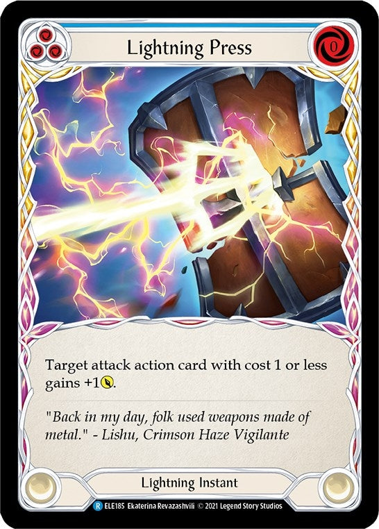 Lightning Press (Blue) (185) [ELE] - Flesh and Blood TCG Single