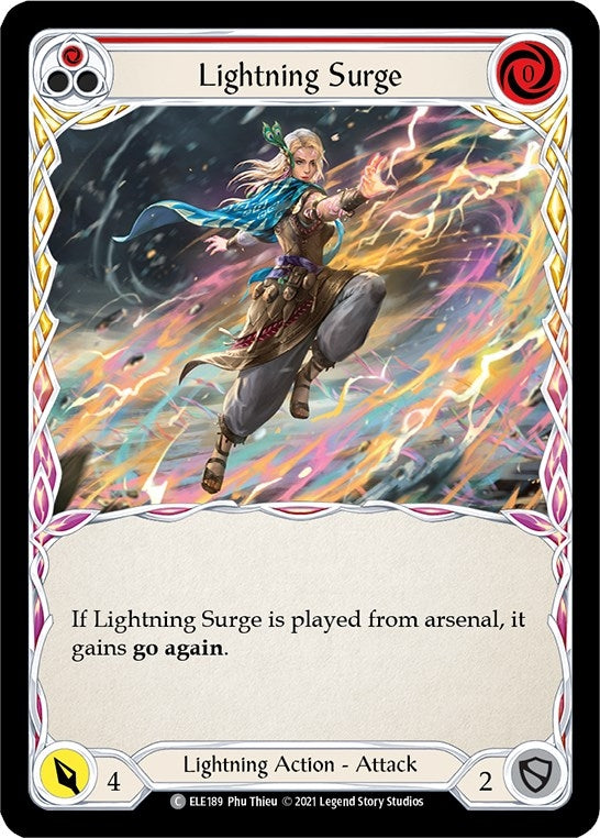 Lightning Surge (Red) (189) [ELE] - Flesh and Blood TCG Single
