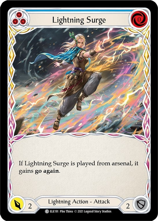 Lightning Surge (Blue) (191) [ELE] - Flesh and Blood TCG Single