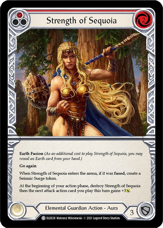 Strength of Sequoia (Red) (28) [ELE] - Flesh and Blood TCG Single