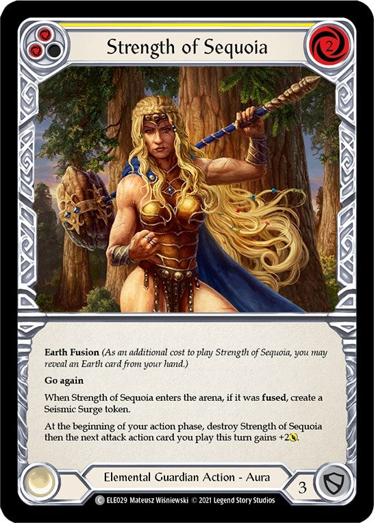 Strength of Sequoia (Yellow) (29) [ELE] - Flesh and Blood TCG Single
