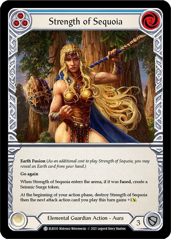 Strength of Sequoia (Blue) (30) [ELE] - Flesh and Blood TCG Single