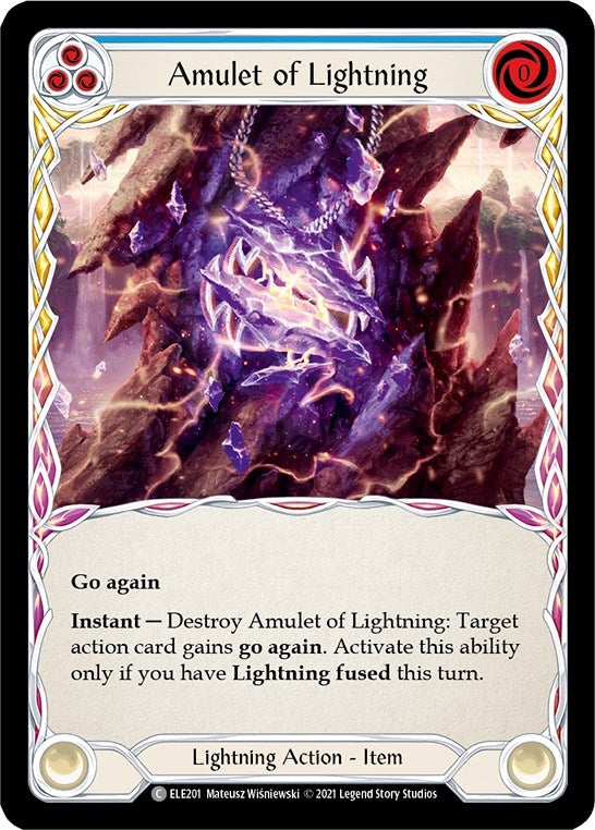 Amulet of Lightning (201) [ELE] - Flesh and Blood TCG Single