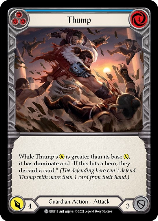 Thump (Blue) (211) [ELE] - Flesh and Blood TCG Single