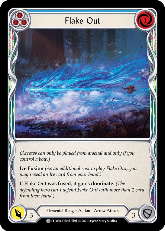 Flake Out (Blue) (58) [ELE] - Flesh and Blood TCG Single