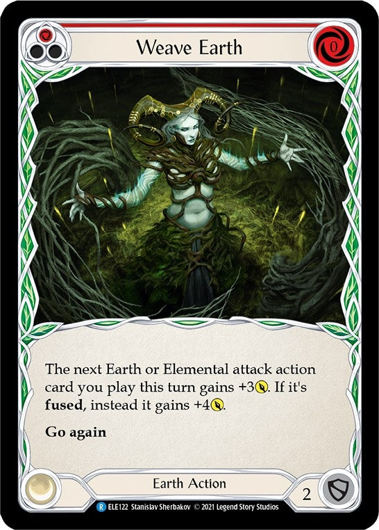 Weave Earth (Red) (122) [ELE] - Flesh and Blood TCG Single