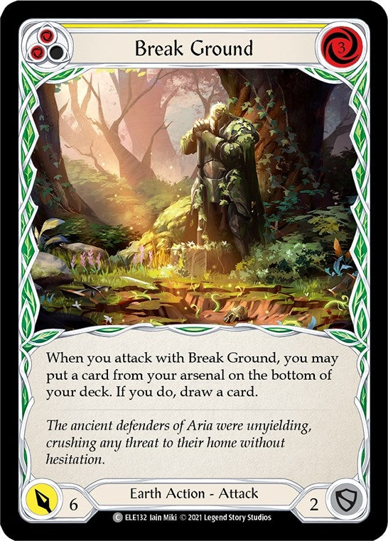 Break Ground (Yellow) (132) [ELE] - Flesh and Blood TCG Single